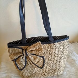 Beuno straw handbag with bow